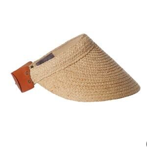 Lola Hats Marquee Woven Visor Natural/Brown